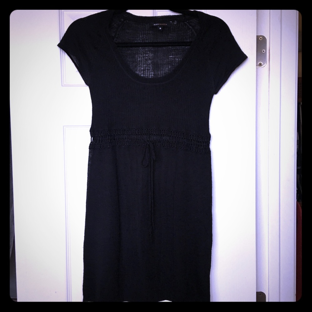 BCBG black sweater tunic
